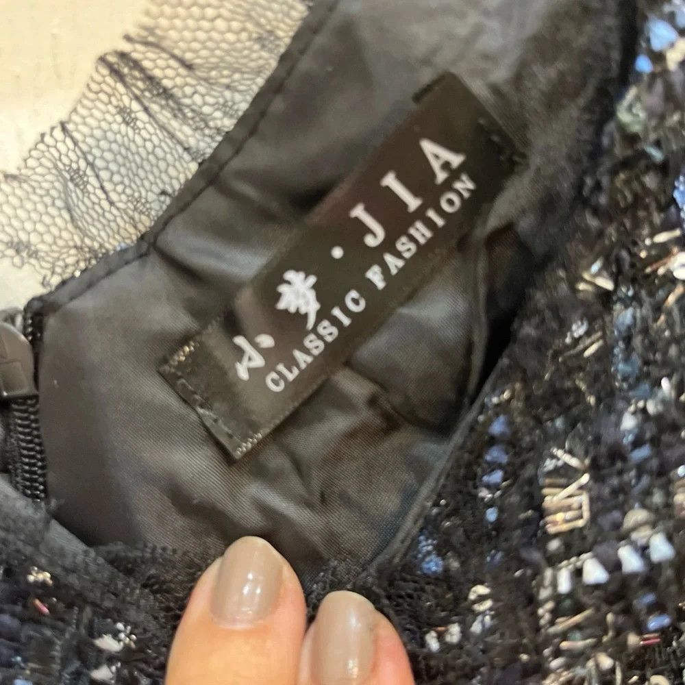 JIA Women Sheer Lace‎ Blouse Black Tiered Ruffle Sleeves Bohemian Goth Small y2k - Picture 5 of 14